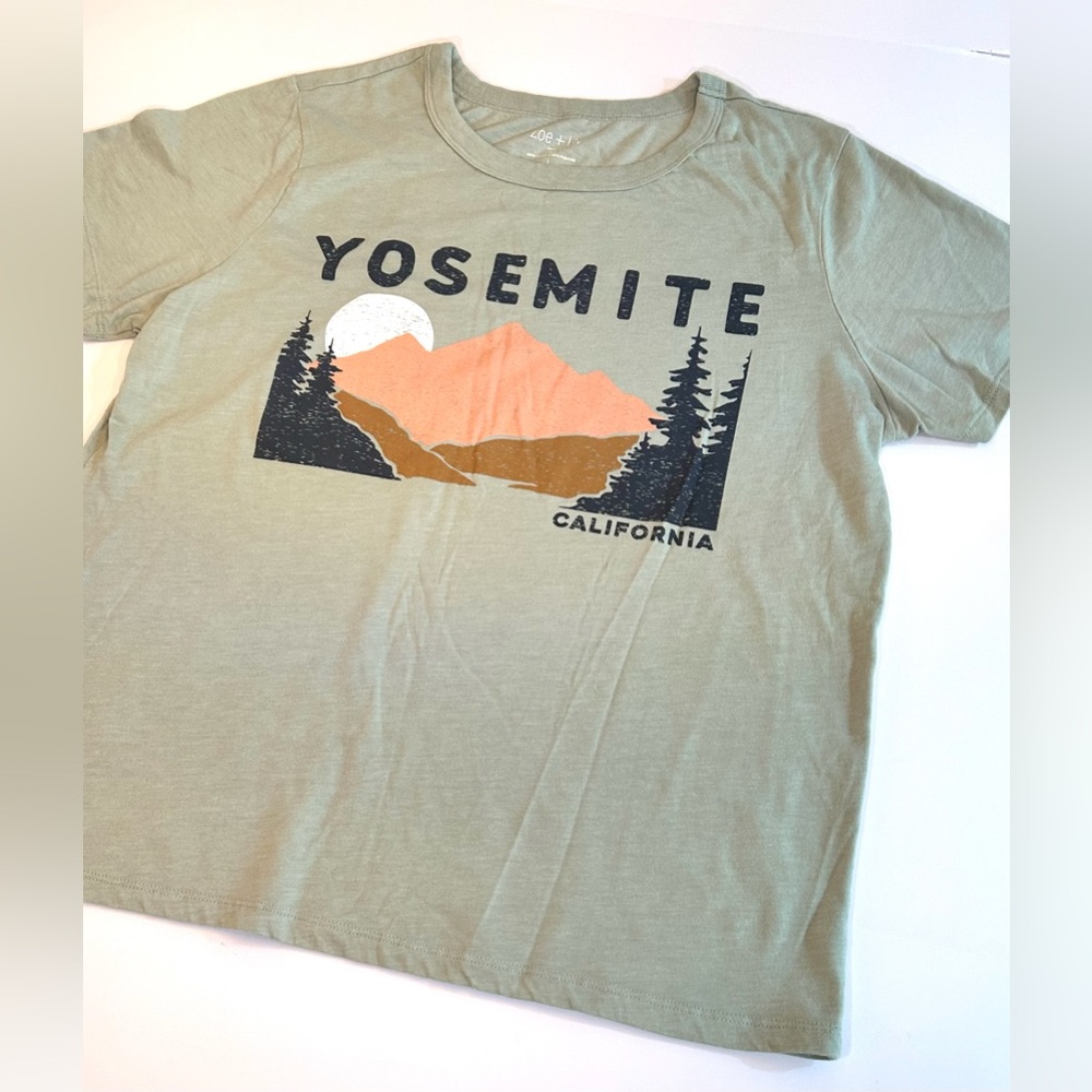 Zoe + Liv Olive Graphic Tee Yosemite California